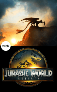 Train Your Dragon and Jurassic World poster