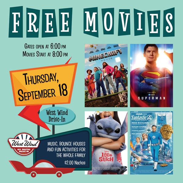 Free movie night poster for Concord, CA